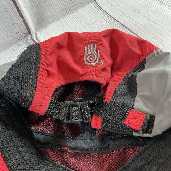 Teva Red Black Gray Outdoor Biker Runner Adjustable Hat Cap - Picture 14 of 16